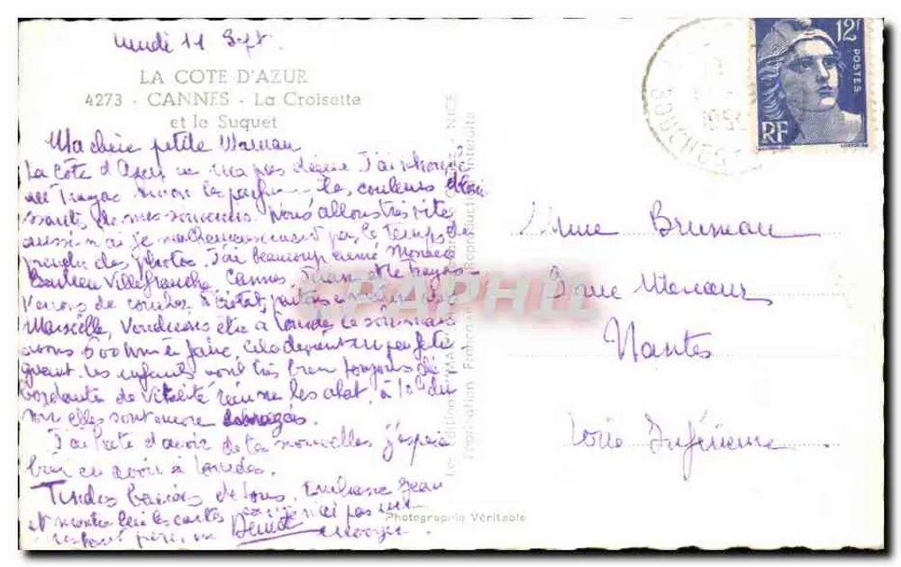 Cannes — La Croisette und der Suquet — CRAPHIL - Rückseite