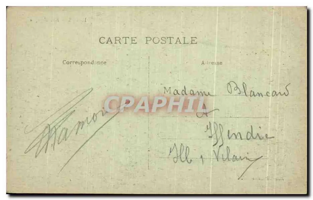 Reims — Rue d'Anjou — destruição após guerra — editor anônimo - Verso