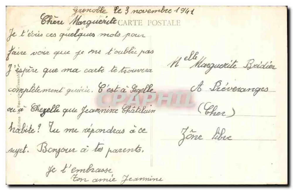 Grenoble — Place Victor Hugo et les Forts — éditeur non visible, n° 61 - Verso