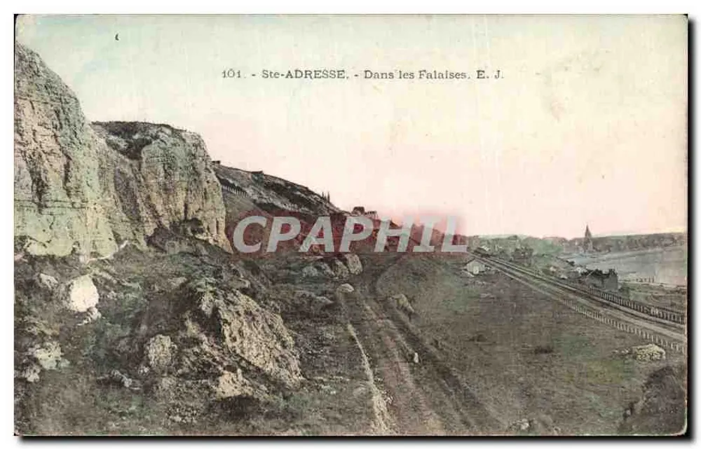 Ste-Adresse — Dans les Falaises — E. J. n° 101 - Frente