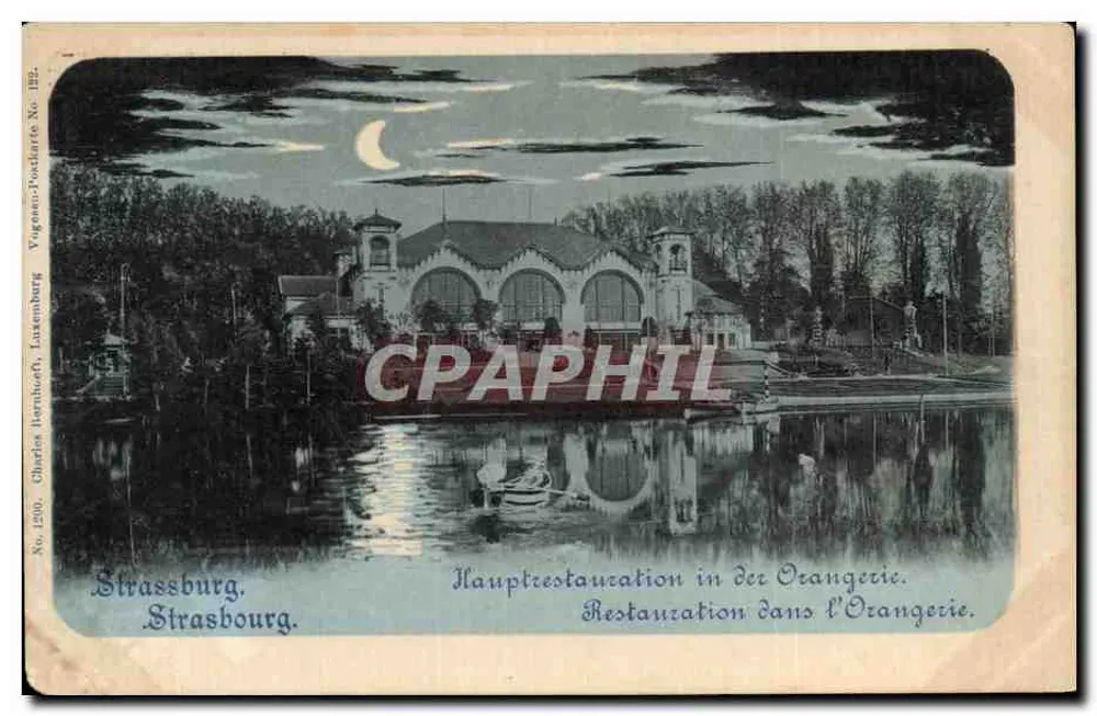 Straßburg — Restaurierung in der Orangerie — Vögelein-Postkarte Nr. 1200 - Vorderseite