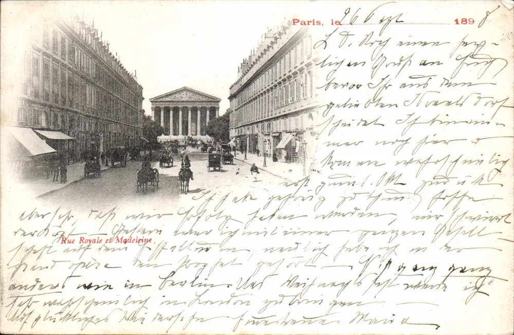 Paris — Rue Royale et Madeleine — éditeur non visible - Vorderseite