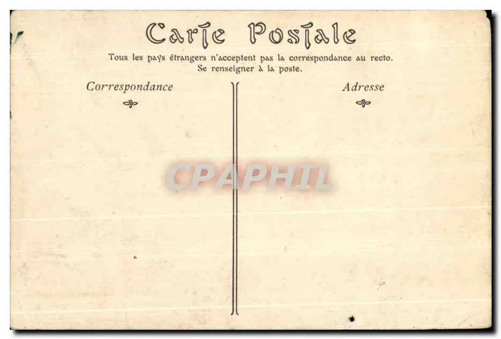 Statue de Bernardin de Saint-Pierre — monument dans un jardin au bord d'un port avec mâts de navires en arrière-plan — éditeur J.J. H. Ka, n° 108 - Rückseite