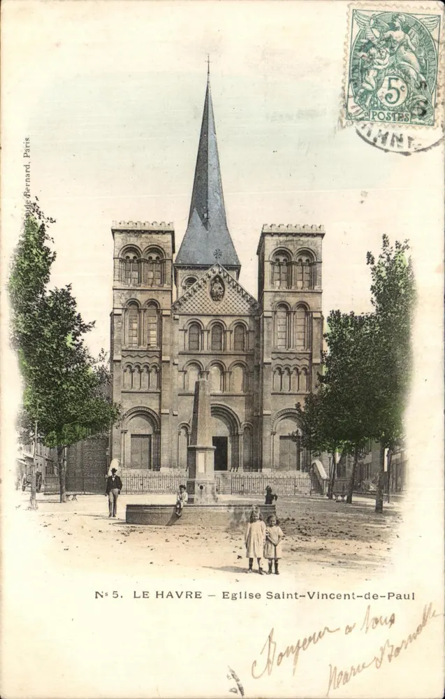 Le Havre — Kirche Saint-Vincent-de-Paul — Verleger Philippe Bernard, Paris, Nr. 5 - Vorderseite