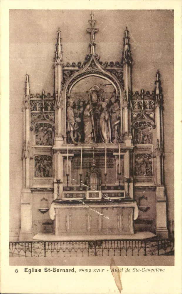 Église Saint-Bernard, Paris XVIIIe — Autel de Sainte-Geneviève — Éditeur : Église Saint-Bernard, n°8 - Vorderseite