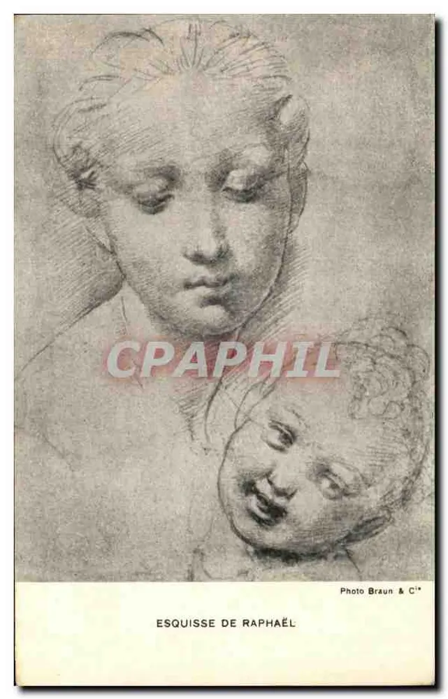 Esquisse de Raphaël — Foto Braun & Cie — numer seryjny nie widoczny - Awers