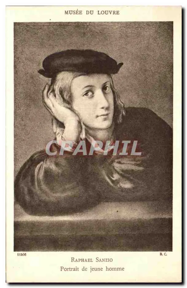 Portrait eines jungen Mannes — Raphael Sanzio — Musée du Louvre, B.C. n° 11806 - Vorderseite