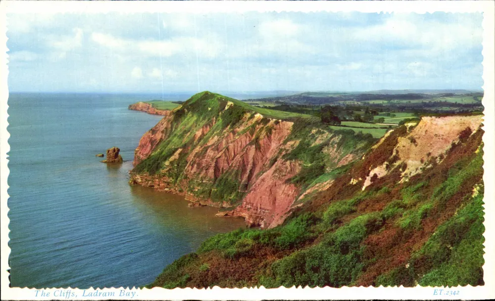 As falésias de Ladram Bay — vista panorâmica — Editor ET, n° de série ET 2342 - Frente
