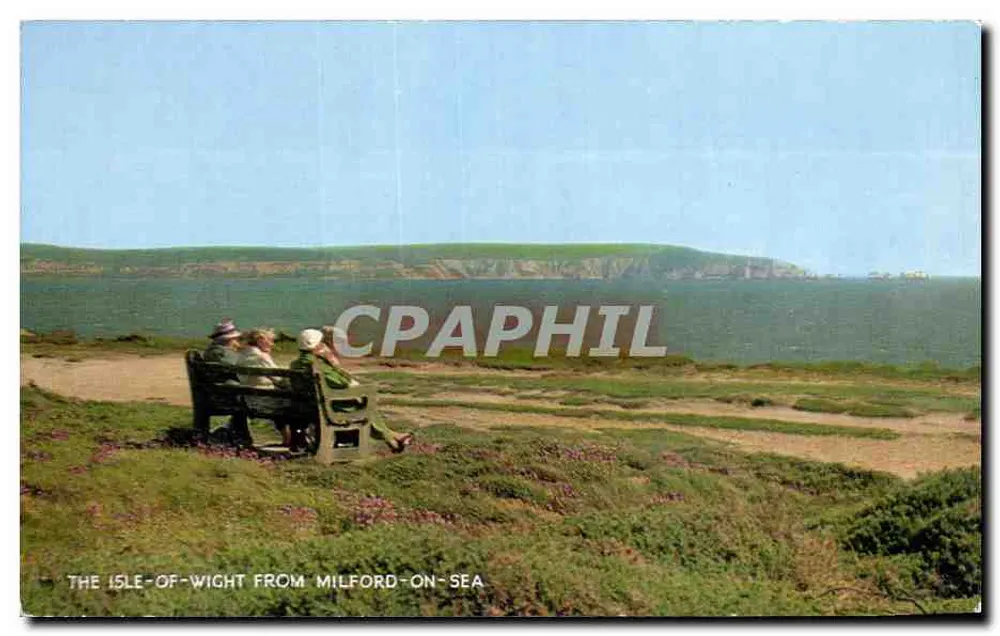 Ausblick auf die Insel Wight von Milford-on-Sea — Salmon 'Camera Colour' Serie, Nr. 2272c - Vorderseite