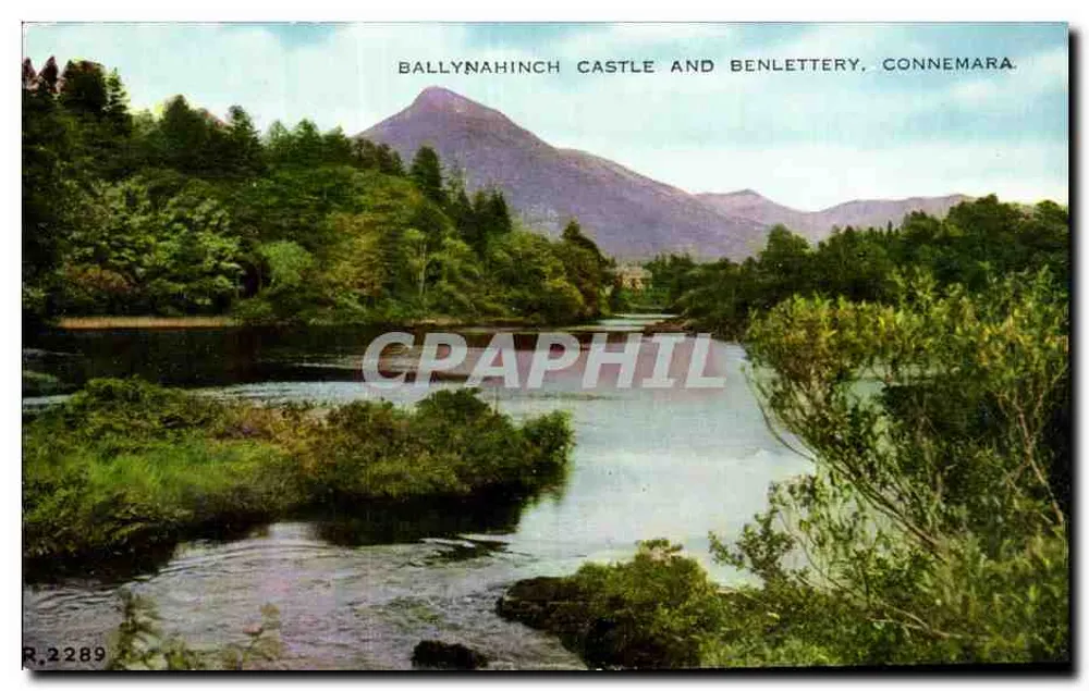 Ballynahinch Castle und Benlettery, Connemara — Valentine & Sons Ltd, Nr. R.2289 - Vorderseite