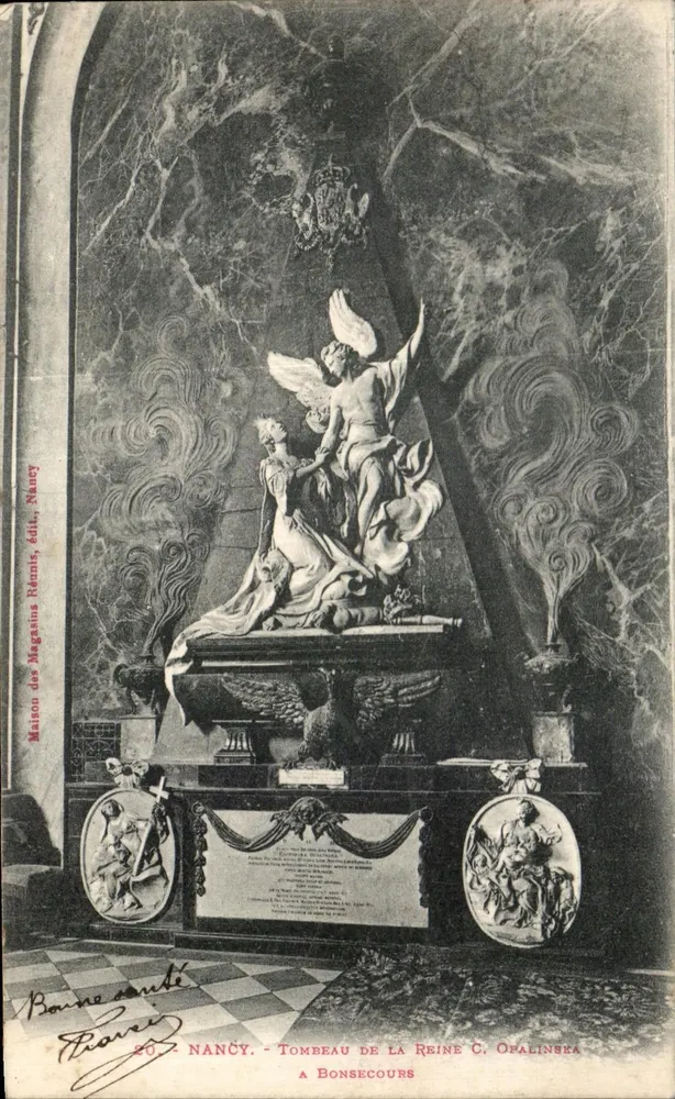 Grabmal der Königin C. Opalinska in Nancy — Maison des Magasins Réunis, Verlag Nancy - Vorderseite