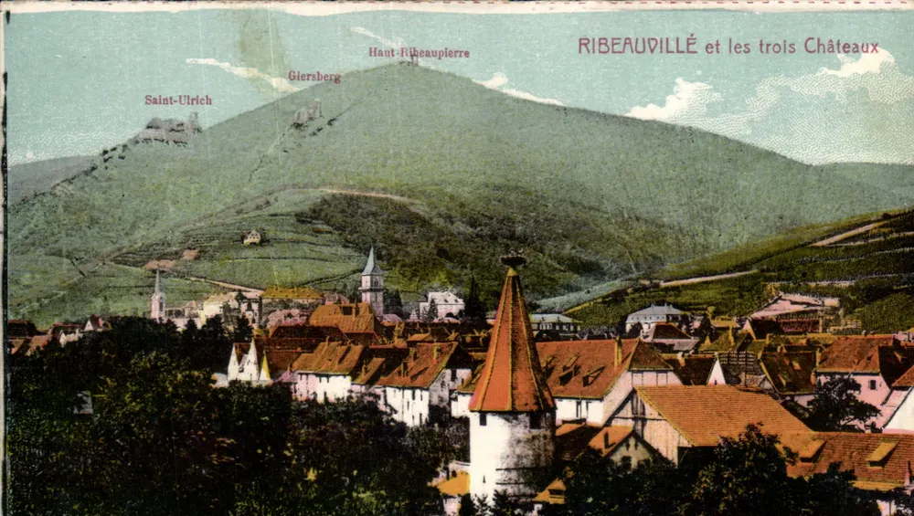 Ribeaudillé e os Três Castelos — vista panorâmica — número de série não visível - Frente
