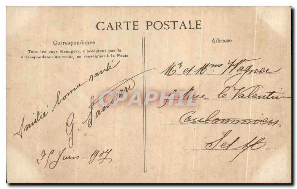Paris in der Nacht — Moulin de la Galette — Verlag: H. Daire, Nr. 20 - Rückseite