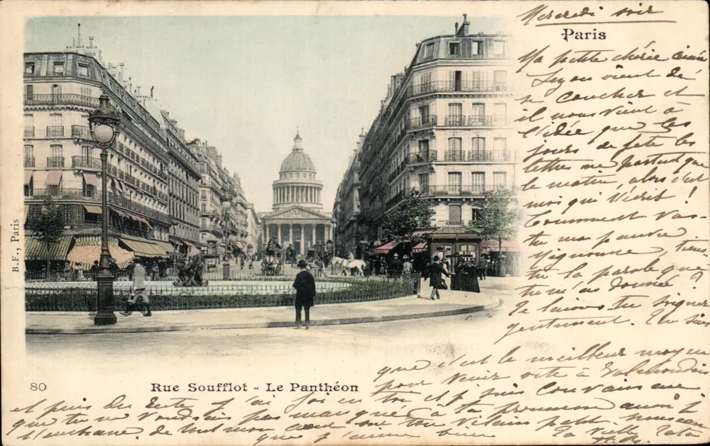 Rua Soufflot - O Panteão — Paris — B.F., Paris, n°80 - Frente