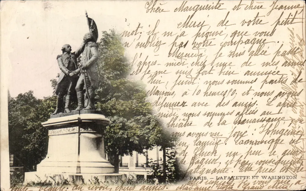 Paris — Statue de Lafayette et Washington — éditeur : Paris. — Lafayett et Washington - Frente