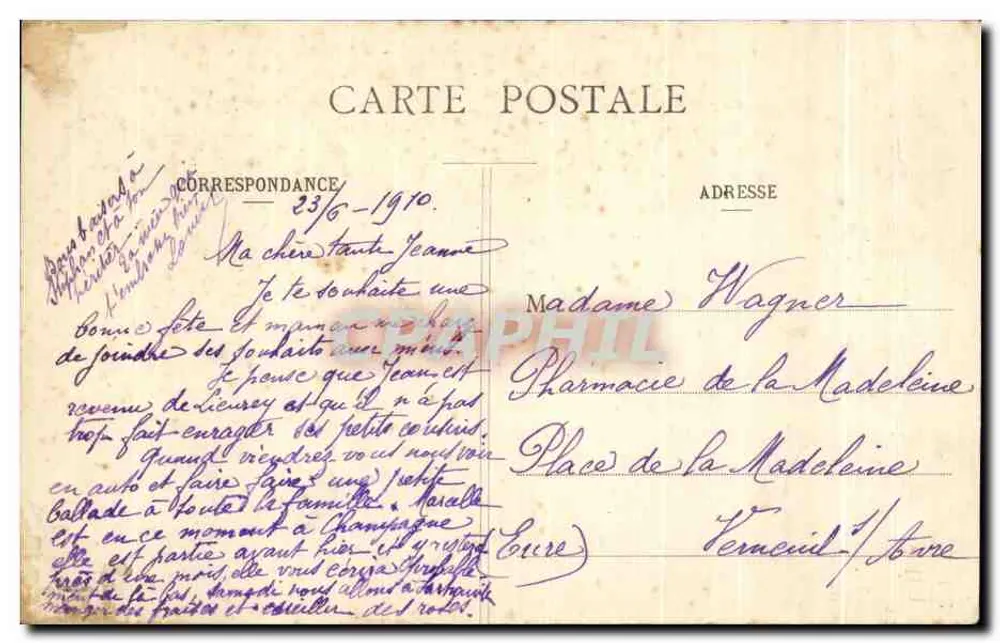Paris - Russische Kirche — Serie 108, Verlag nicht sichtbar - Rückseite