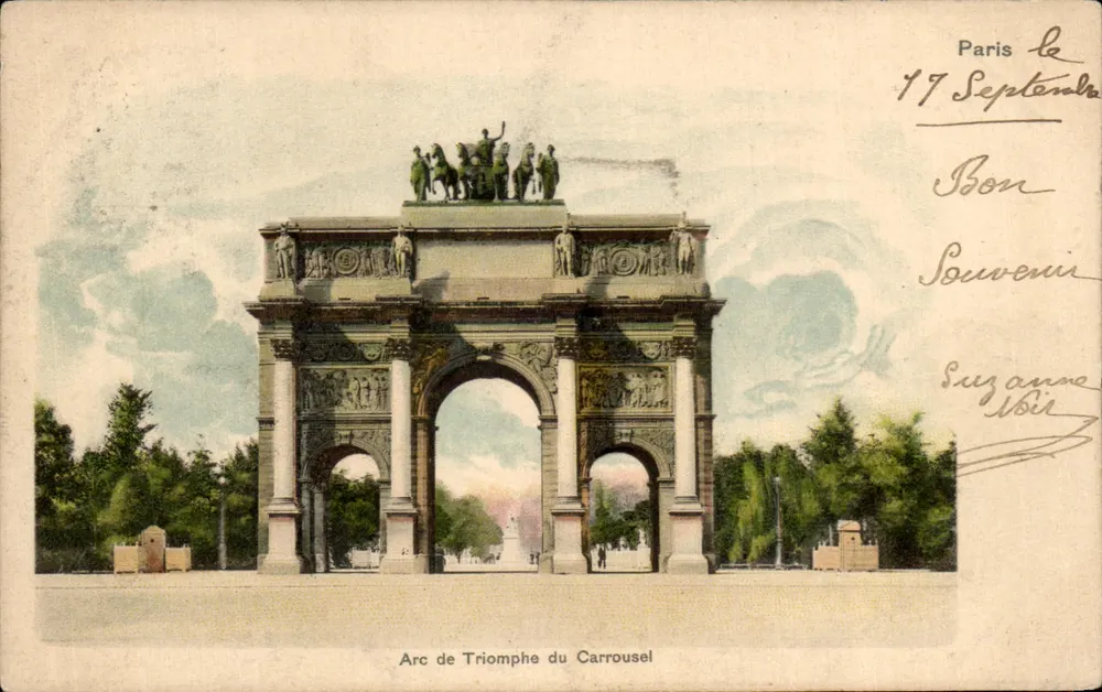Triomfboog van het Carrousel — Parijs — onbekende uitgever, serie-nummer niet zichtbaar - Voorkant