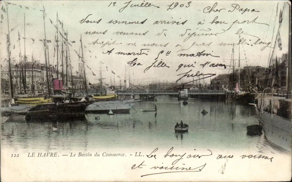 Le Havre — Der Handelskai — LL. n°122 - Vorderseite