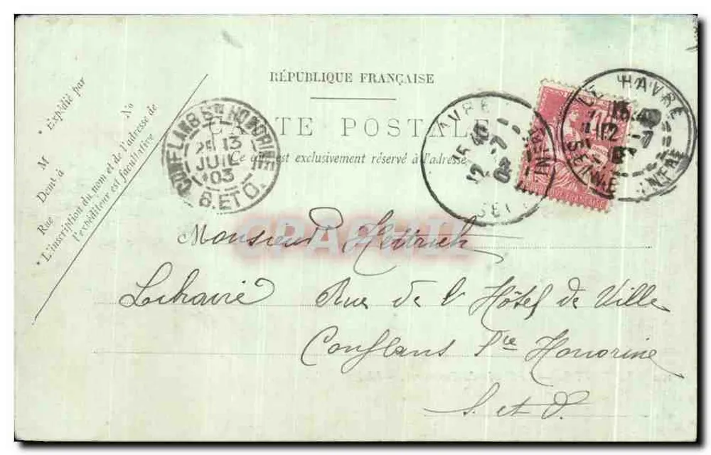 Le Havre — Der Handelskai — LL. n°122 - Rückseite