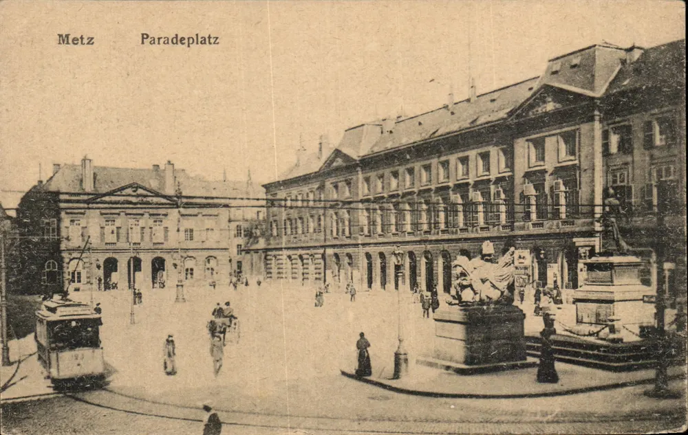 Metz Paradeplatz — Praça do Parque — Kunstverlag Engerstein & Co., Metz, n° 120 - Frente