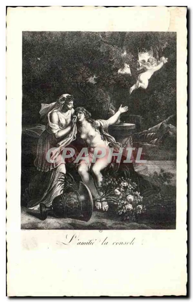 A amizade consola — gravura — Imp. C.A.P., Paris - Frente