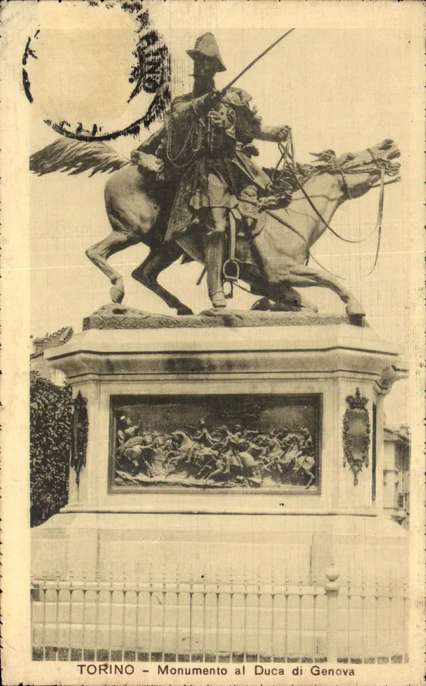 Torino - Monumento al Duca di Genova — editore Uff. Rev. Stampa - Milano, N. 3207 - Recto