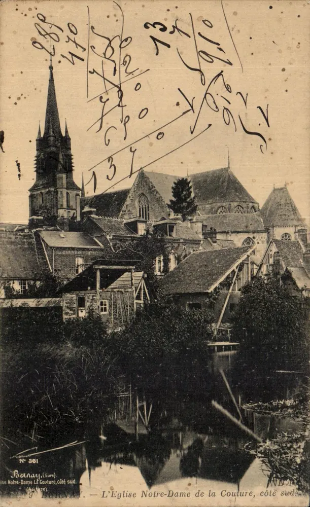 Bernay (Eure) — L'Église Notre-Dame de la Couture, côté sud — J. Bernay, N° 361 - Vorderseite