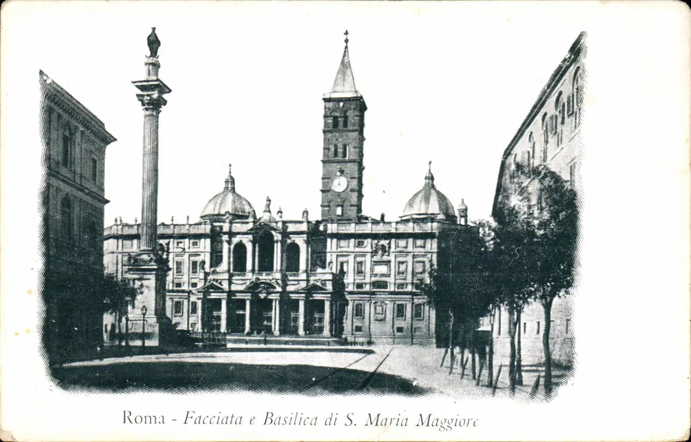 Roma - Fachada e Basílica de Santa Maria Maior - Frente