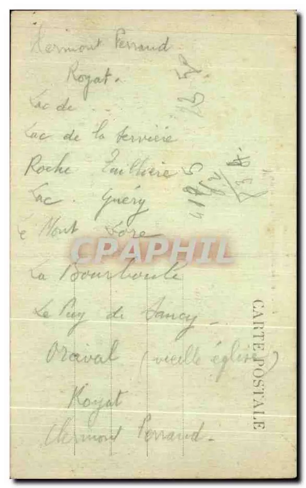 Auvergne - See Guéry - Allgemeine Ansicht — Auvergne, n° 889 - Rückseite