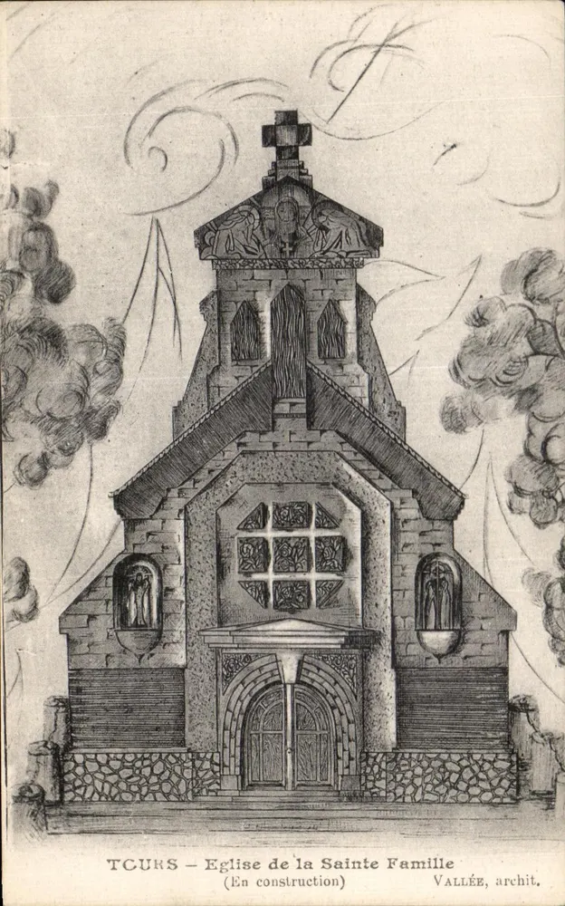 Tcurs — Kirche der Heiligen Familie (Im Bau) — Vallée, Architekt - Vorderseite