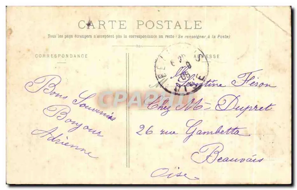 Laon - Alter Treppenaufgang auf den Promenades du Nord — D.G., Edit., Laon, n°5 - Rückseite