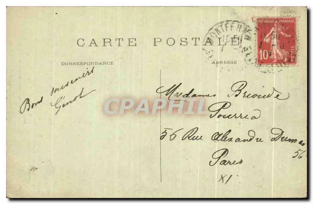 Milagre de Nossa Senhora dos Anjos — Clichy-sous-Bois — Fototipia P. Avic, Le Raincy - Verso