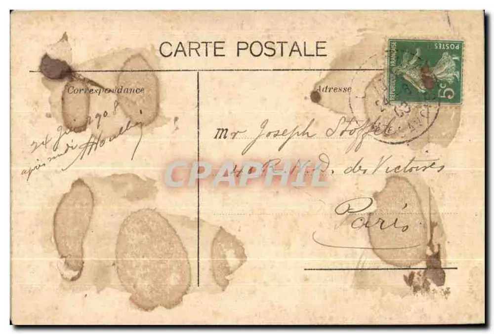 O Mont-Blanco — Vista de Argentières — Charnaux Frères & Co., Genebra, n°7123 - Verso