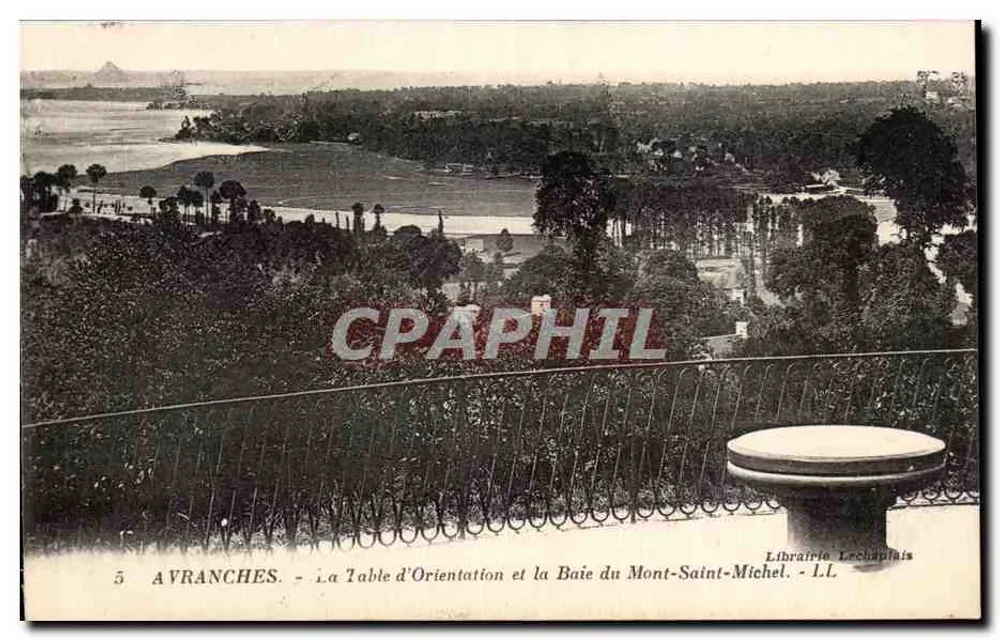 Avranches - Die Table d'Orientaion und die Bucht des Mont-Saint-Michel - Librairie Lechâpiais - LL - Vorderseite