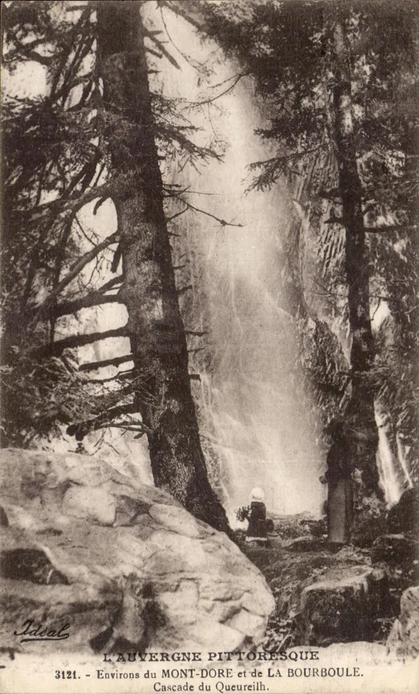 Cascade du Queureilh — Umgebung von Mont-Dore und La Bourboule — Verleger Ideal, Nr. 3121 - Vorderseite