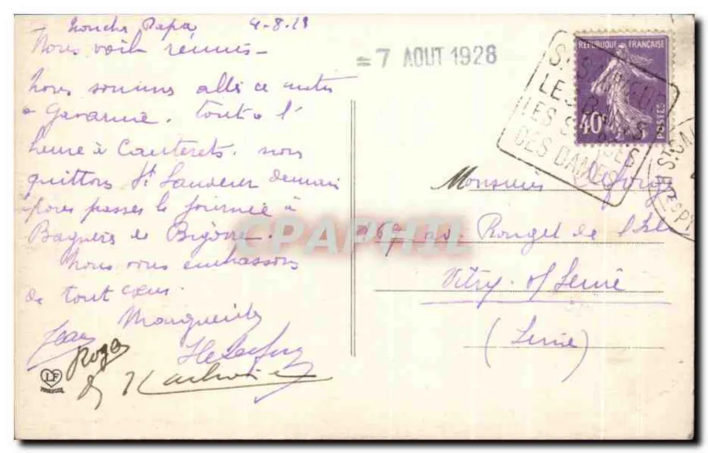 Luz-Sauveur - Kapelle Solferino und Pic de Viscos — Hautes-Pyrénées — Foto. Labouche Fr. - Toulouse - Rückseite