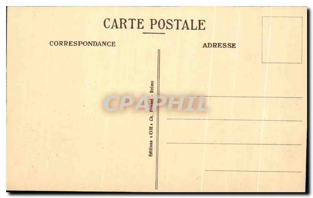 Chalons-sur-Marne — Los Cisnes del Jardín — Ediciones OR, Ch. Brunel - Reims - Reverso
