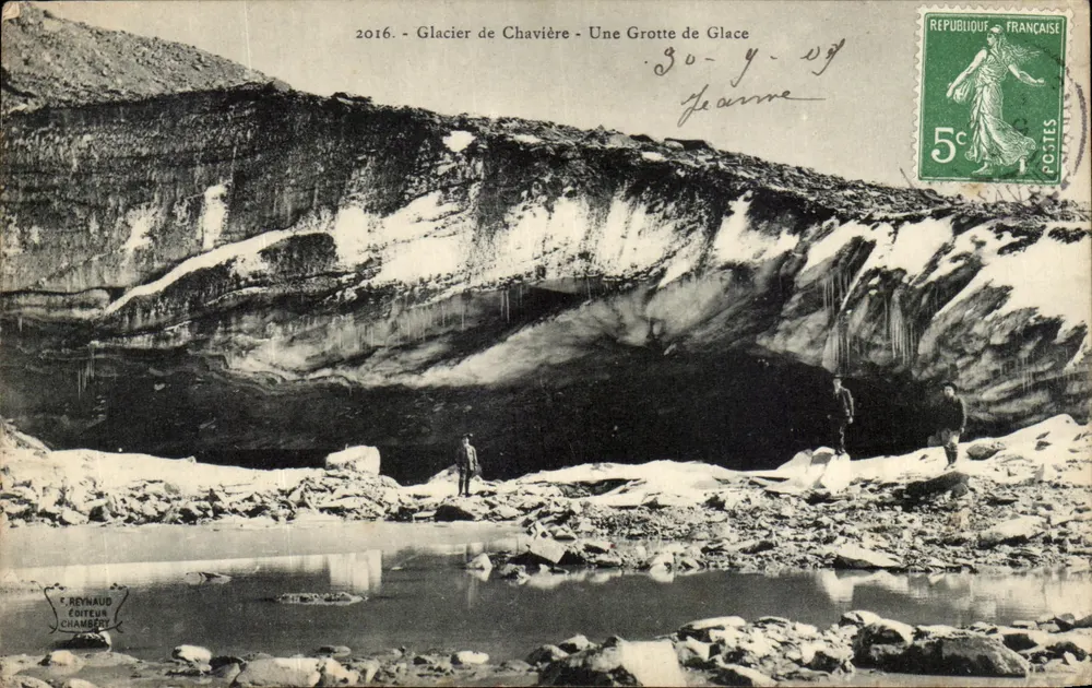 Glaciar de Chavière — Uma Gruta de Gelo — Editor Reynaud, Chambéry - Frente