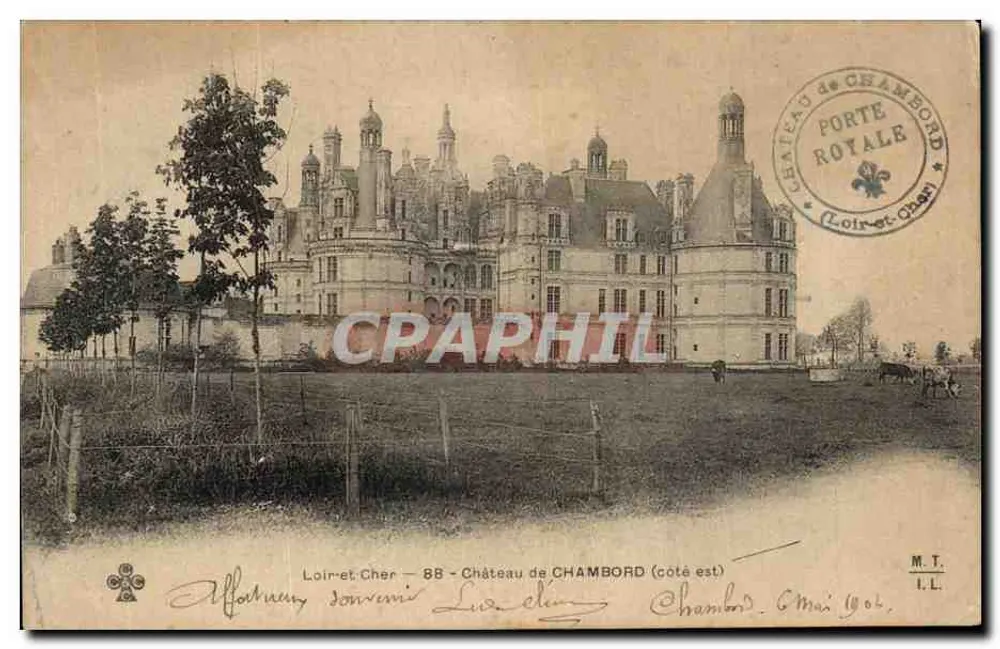 Loir-et-Cher — Château de CHAMBORD (côté est) — éditeur M.T. I.L. - Anverso