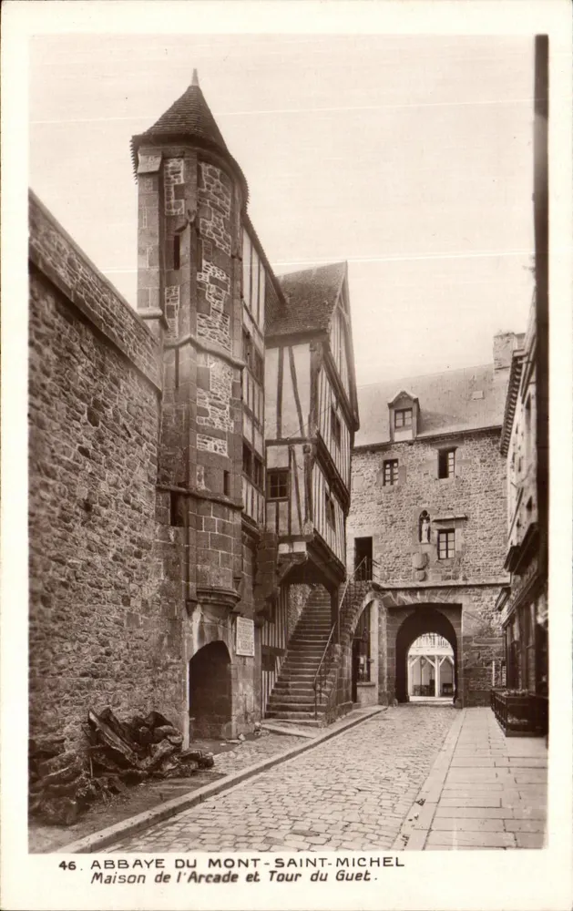 Abtei Mont-Saint-Michel — Haus der Arcaden und Wachturm — Edition der historischen Denkmäler, Nr. 46 - Vorderseite