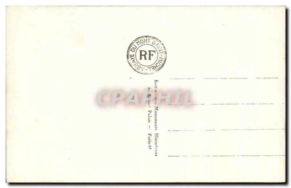 Abtei Mont-Saint-Michel — Haus der Arcaden und Wachturm — Edition der historischen Denkmäler, Nr. 46 - Rückseite