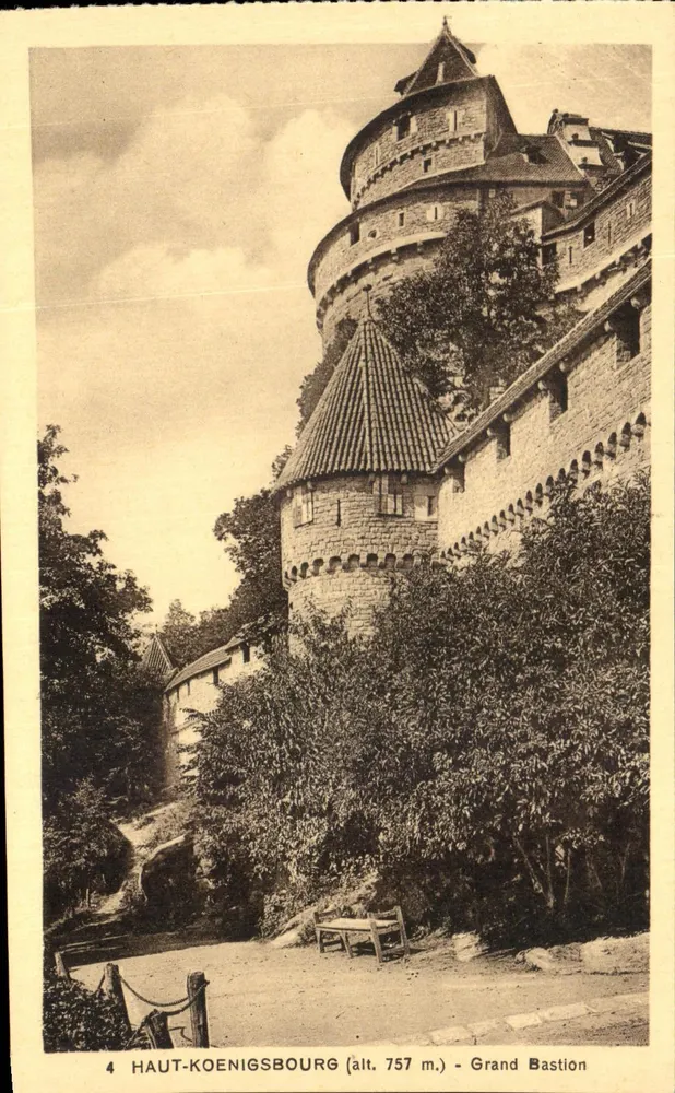 Haut-Kœnigsbourg (alt. 757 m.) — Grand Bastion — Sonderausgabe des Schlosses - Vorderseite