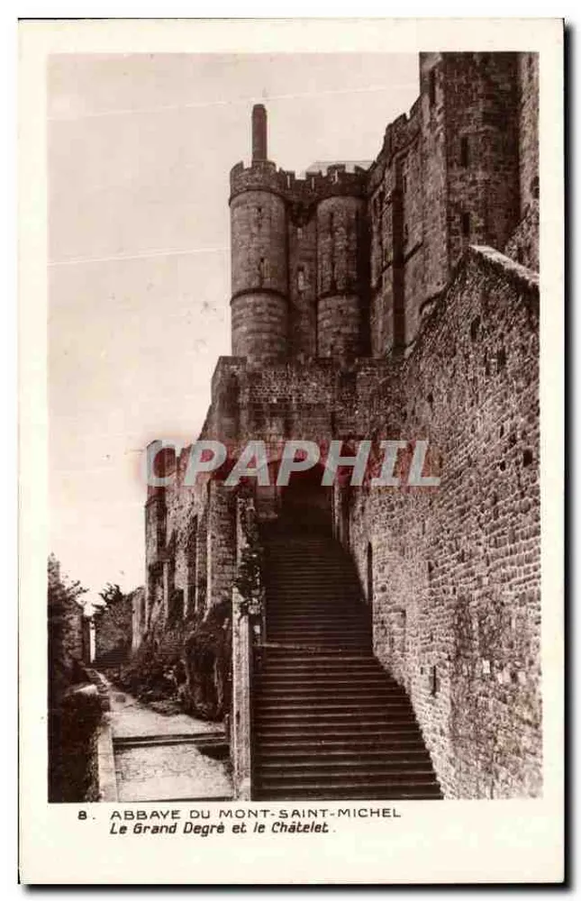 Abtei Mont-Saint-Michel — Der Große Treppenaufgang und das Châtelet — Édition des Monuments Historiques, Paris - Vorderseite