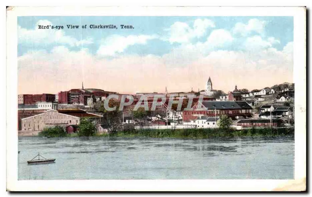 Luftbild von Clarksville, Tenn. — Verlag E. C. Hopp Co., Milwaukee - Vorderseite