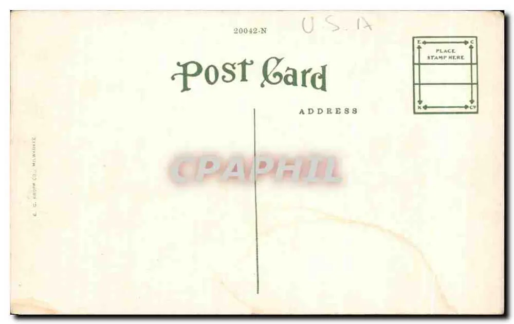 Luftbild von Clarksville, Tenn. — Verlag E. C. Hopp Co., Milwaukee - Rückseite