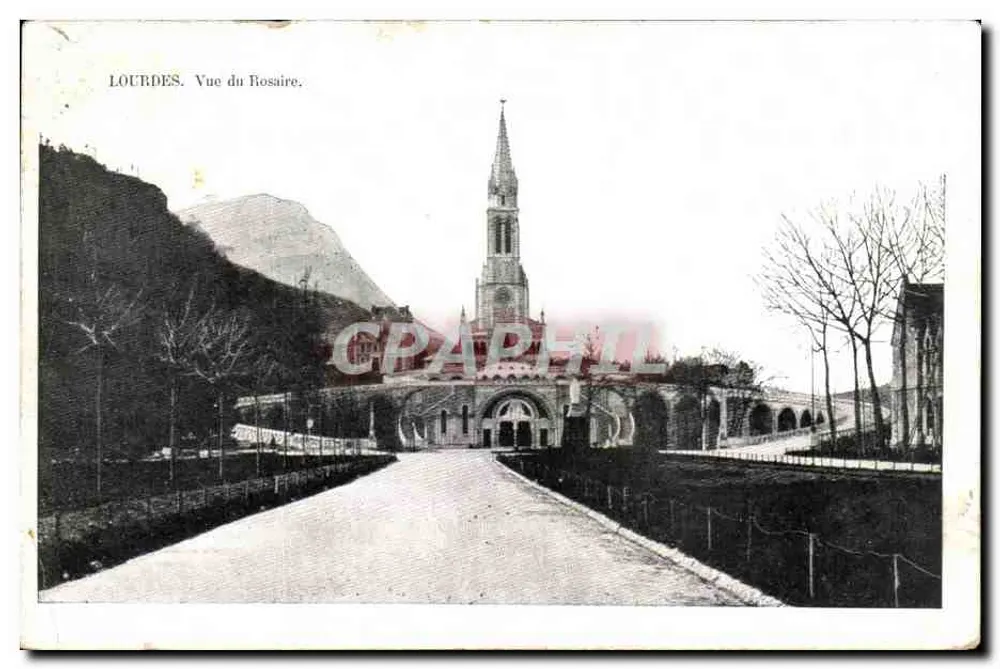 Lourdes. Vista del Rosario — editore non visibile, numero di serie non leggibile - Recto