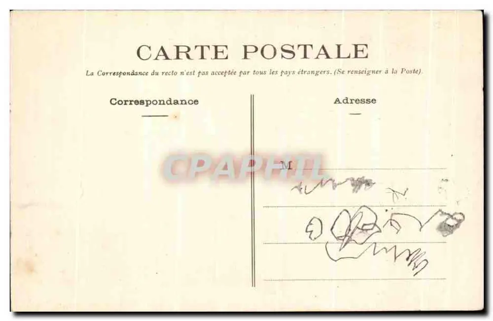 Le Croisic - La Grande Côte, ein stürmischer Tag — Sammlung A. Thurel, Nantes - Rückseite