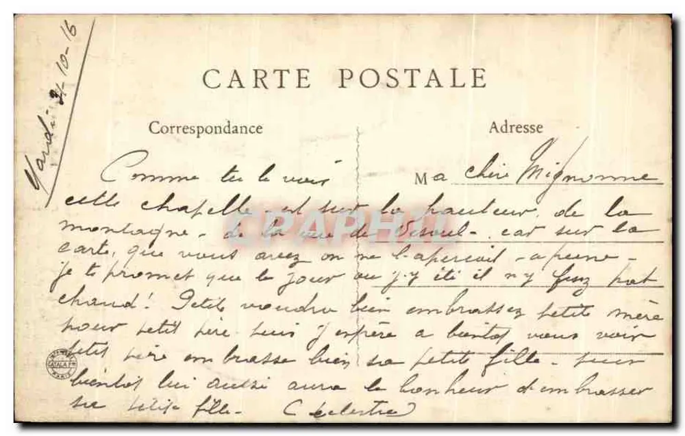Vesoul — N.-D. de la Motte — editor desconhecido, n° 69 - Verso