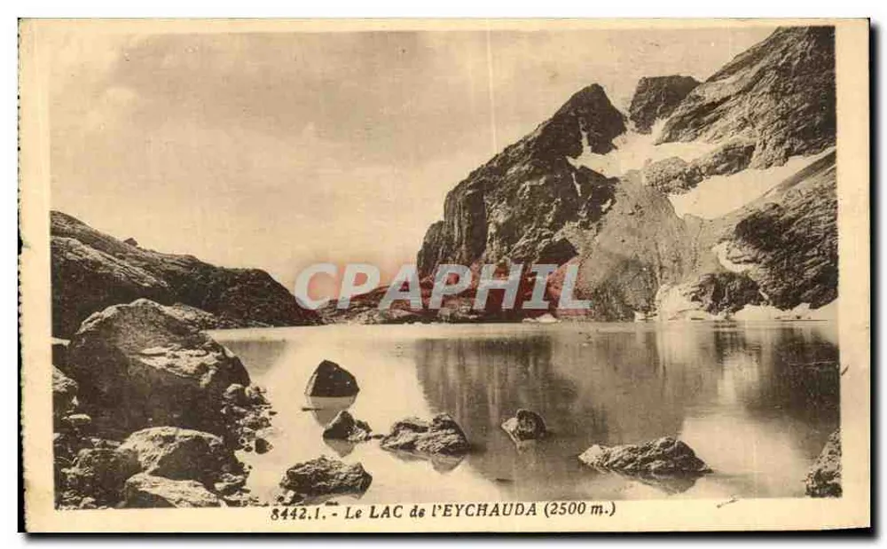 O Lago do Eychauda (2500 m.) — vista alpina — n° 8442.1 - Frente