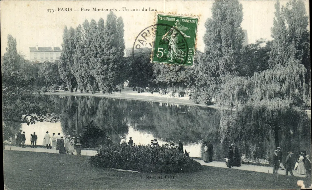 PARIS -- Parc Montsouris - Ein Eckbereich des Sees — D. Marimouse, Paris, n° 375 - Vorderseite